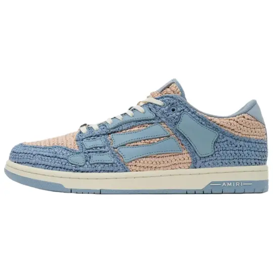 AMIRI Skel Woven-raffia Sneakers
