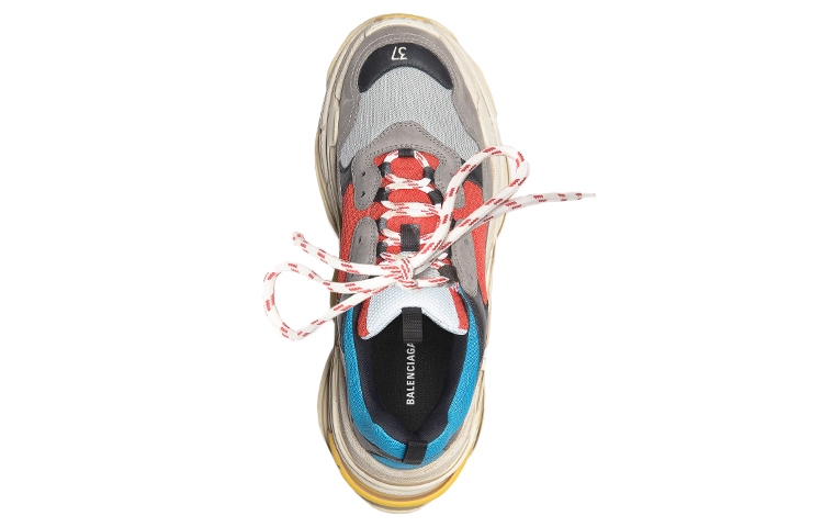 Женские кроссовки Balenciaga Triple S (сине-серые) — фото 3