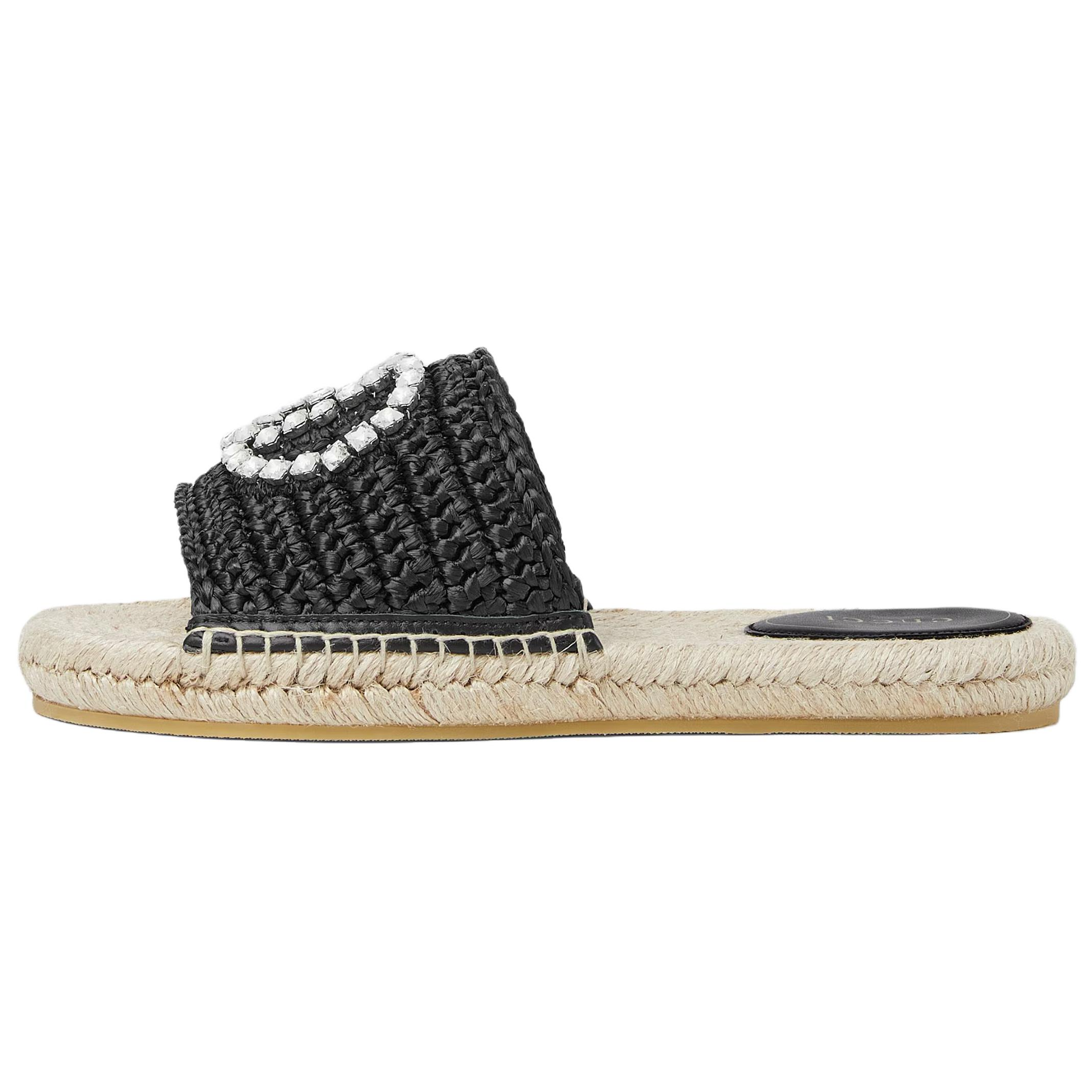 GUCCI Interlocking Slide Slippers Women's Black