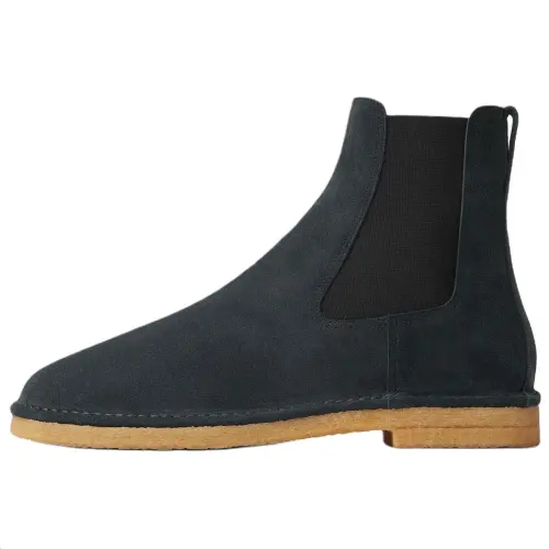 Bottega Veneta Calfskin Short Chelsea Boots Men's Blue