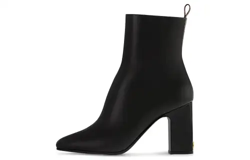 LOUIS VUITTON Donna Leather Ankle Boots 8.5cm Women's Black