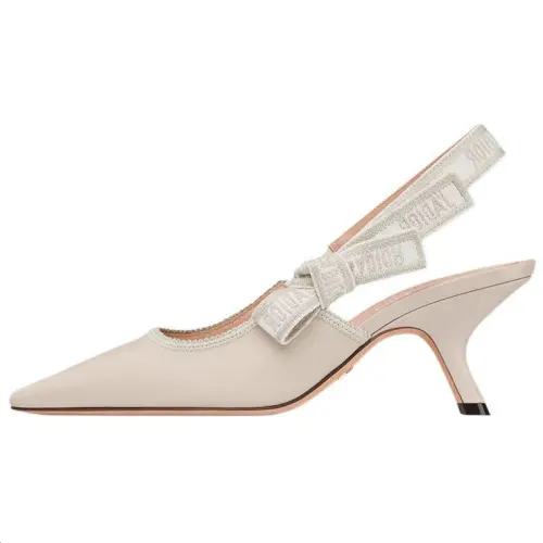 DIOR J'Adior Irregular Heel High Heels 6.5cm Women's Beige