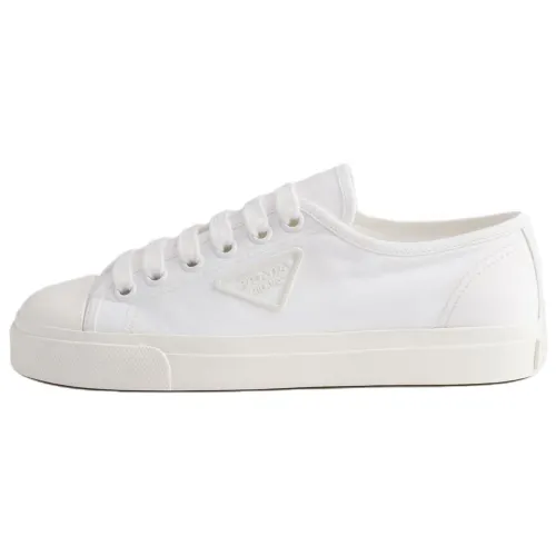 PRADA Fabric Low top Skateboard Shoes Women's White