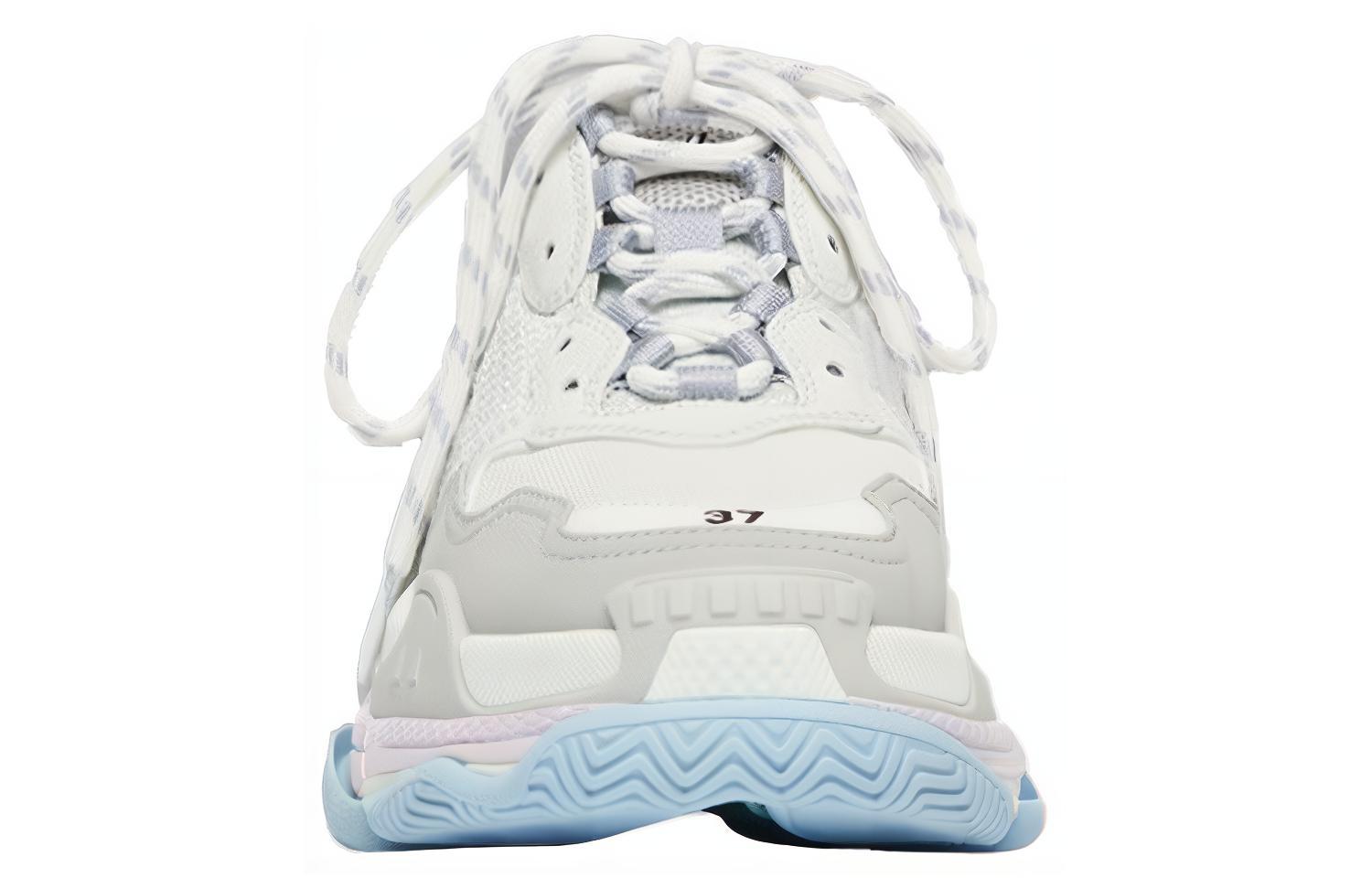 Женские кроссовки Balenciaga Triple S (бежево-фиолетовые) — фото 3