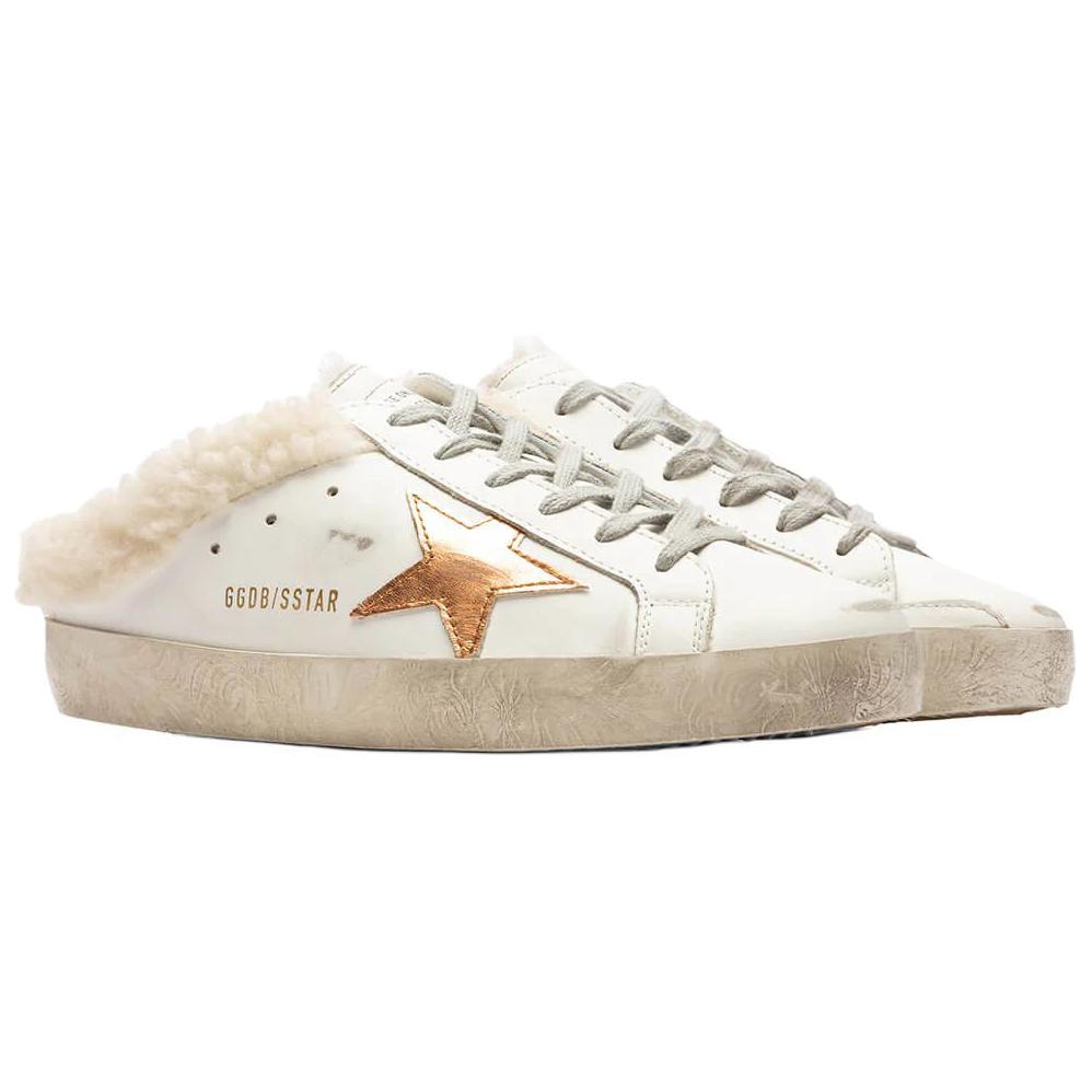 Женские кеды Golden Goose (бело-коричневые) — фото 3