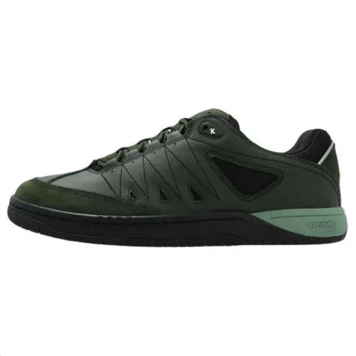 KENZO Mesh-panelled Leather Sneakers