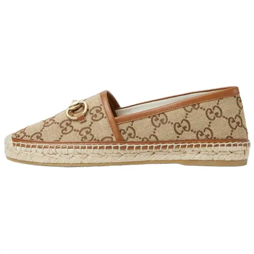 GUCCI Double G Espadrilles Women's Dark Brown
