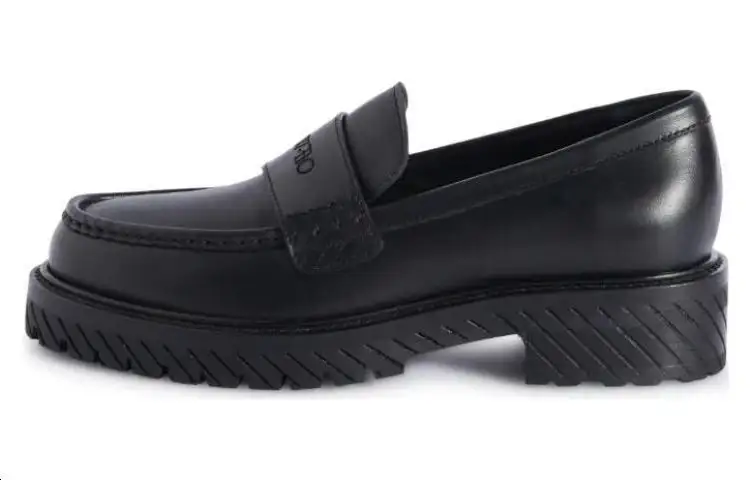OFF-WHITE Military Logo Debossed Slip-On Loafers Women's