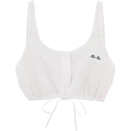 MIU MIU Tank Tops Women's White