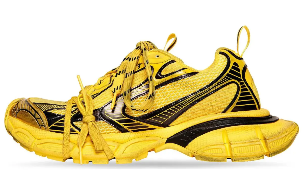 Balenciaga 3XL Mesh Low top Chunky Sneakers Men's Yellow Black