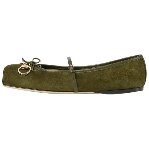 GUCCI Horsebit Casual Shoes Women's Green