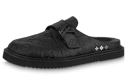 LOUIS VUITTON Easy Mules 'Black Monogram'
