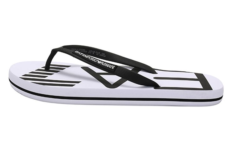EMPORIO ARMANI EA7 Flip Flops Men's White Black