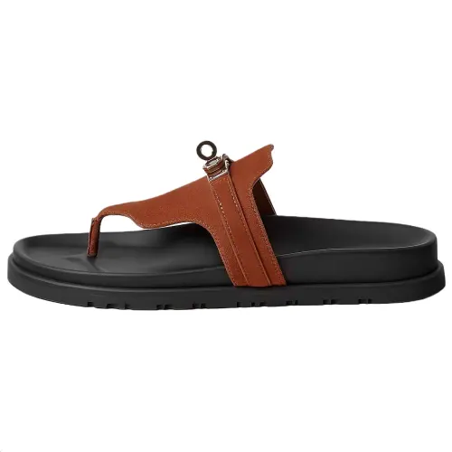 HERMES Empire Flip Flops Women's Brown