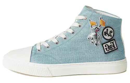 HERMES Illico High top Skateboard Shoes Women's Light Blue