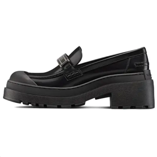 DIOR Leather Casual Shoes Women's Black