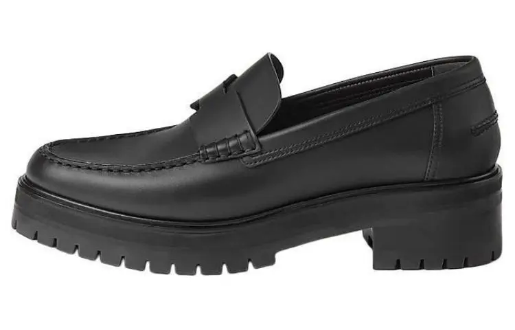 HERMES Ivy Loafers Women's Black