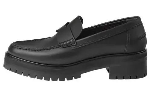 HERMES Ivy Loafers Women's Black