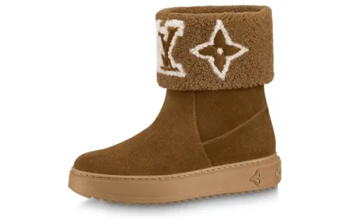 LOUIS VUITTON Snowdrop Short Snow Boots Women's Brown