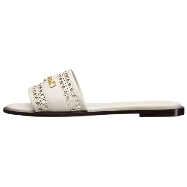 DIOR D Lane Slide Slippers Women's White