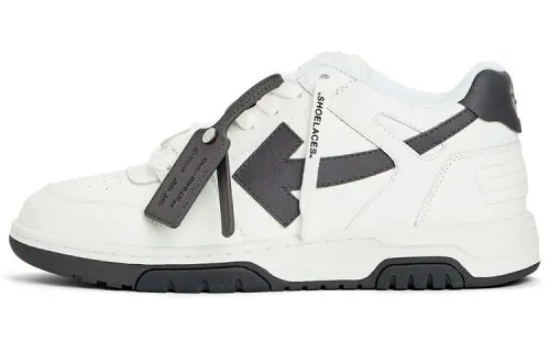 OFF WHITE Out Of Office Ooo Low Tops White Dark Grey