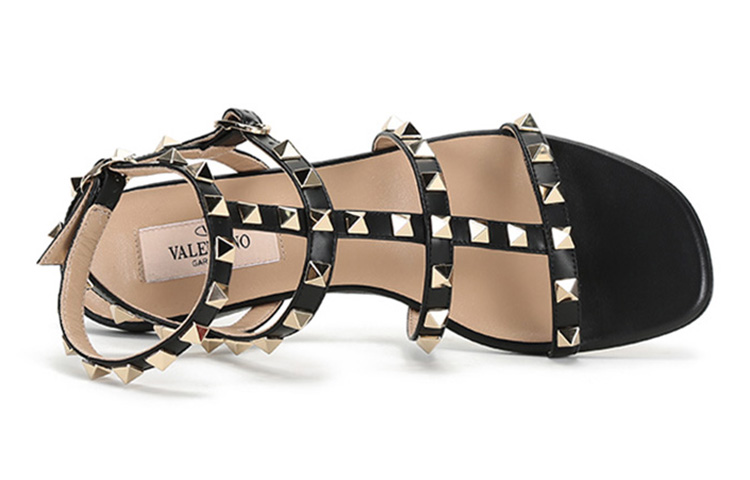 Женские сандалии Valentino Rockstud (черные) — фото 5