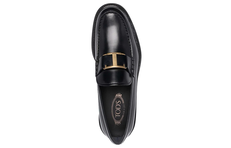TOD'S T Timeless Logo Plaque Loafers