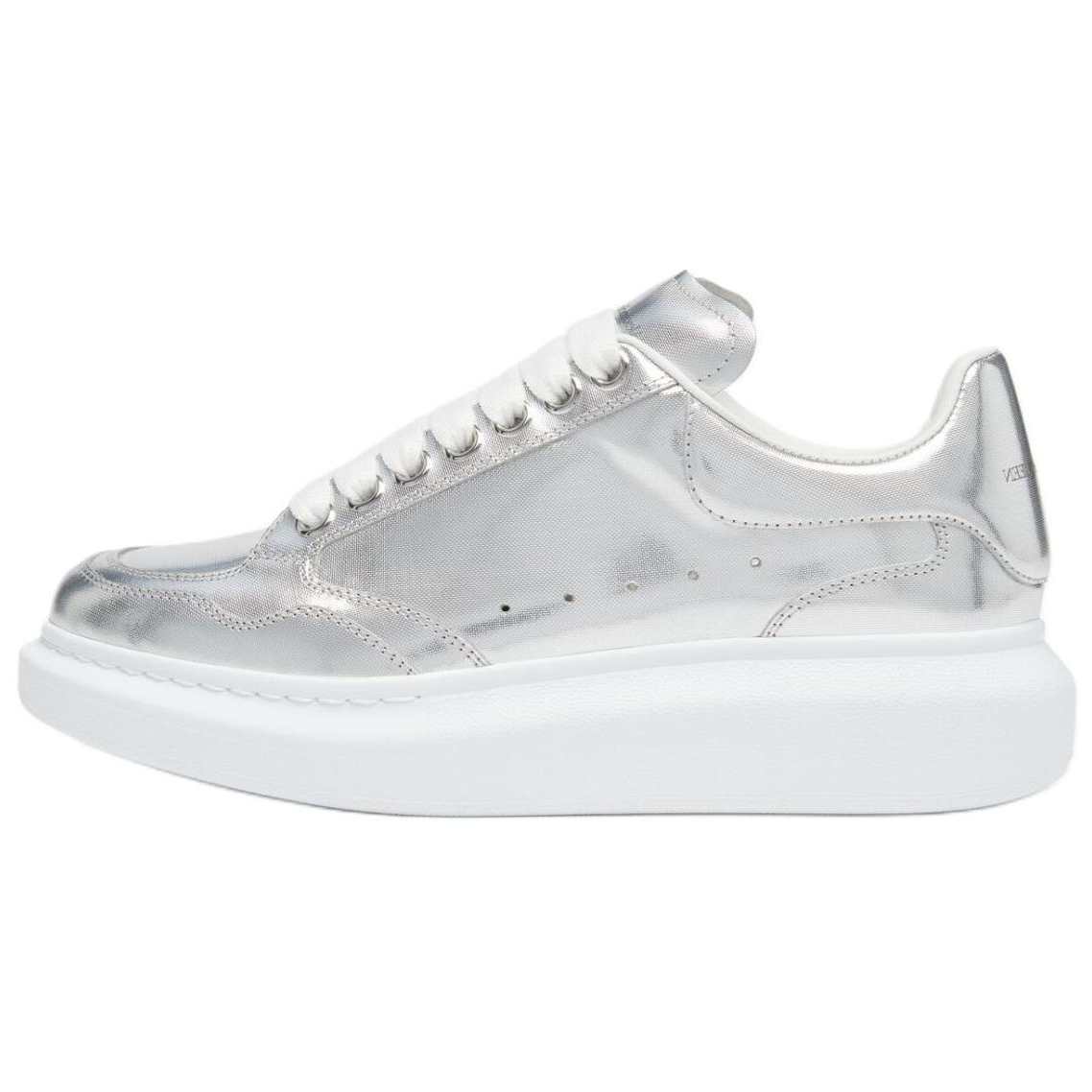 Женские кроссовки Alexander McQueen Oversized Sneaker (серебристые)