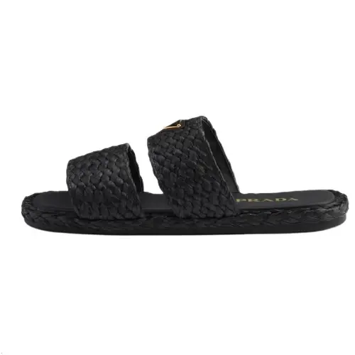 PRADA Slip Resistant Slide Slippers Women's Black