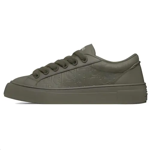 DIOR B33 Platform Shoes Cow Leather Skateboard Shoes Men's Green