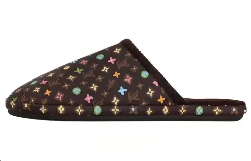 LOUIS VUITTON Closed Toe Slippers Unisex Black