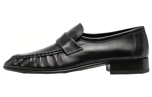THE ROW Leather Flat Shoes Women's Black