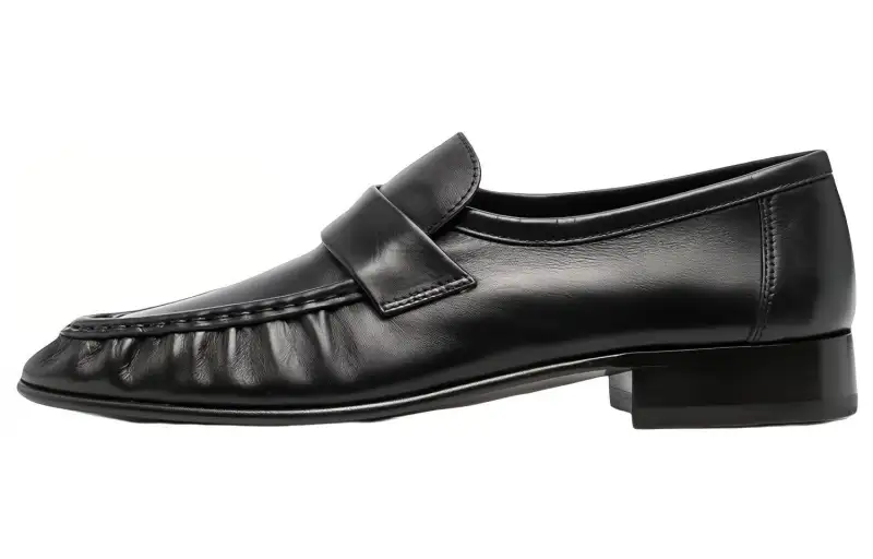 THE ROW Leather Flat Shoes Women's Black