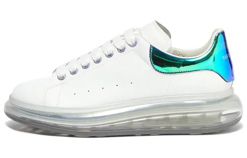 Alexander McQueen Abrasion Resistant Stylish Skateboarding Shoes Men's Dazzling Color Green