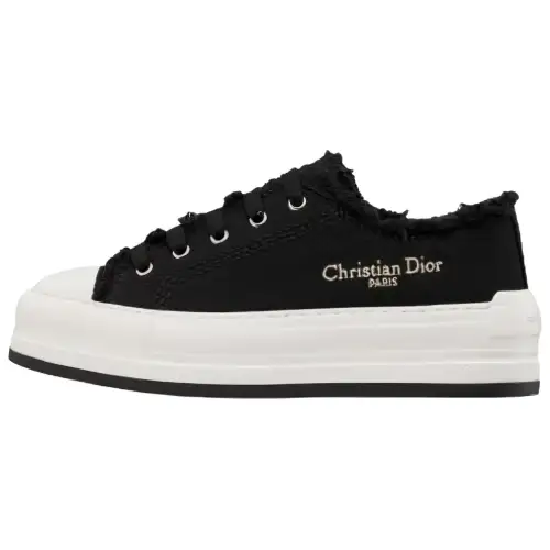 DIOR Walk'n'Dior Platform Shoes Low top Skateboard Shoes Women's Black