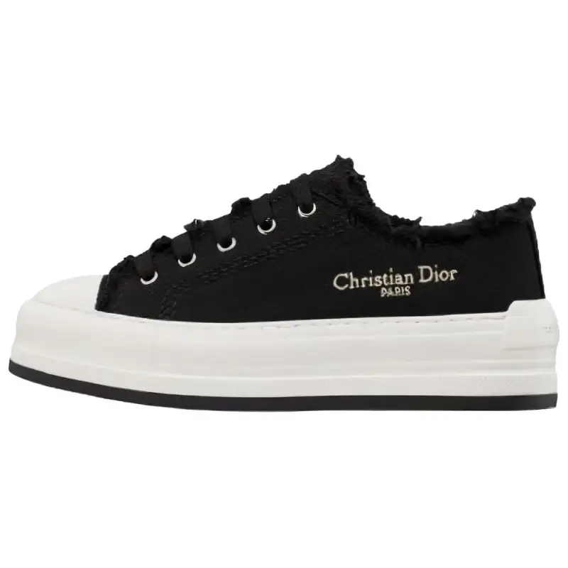DIOR Walk'n'Dior Platform Shoes Low top Skateboard Shoes Women's Black