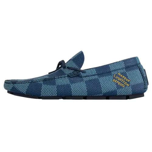 LOUIS VUITTON Driver Loafers Men's Marine Blue