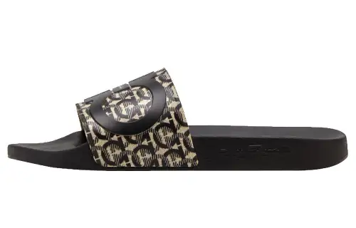 FERRAGAMO Gancini Logo-print Slides