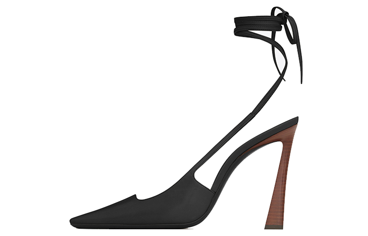 SAINT LAURENT Blade Tie Detailed Slingback Pumps