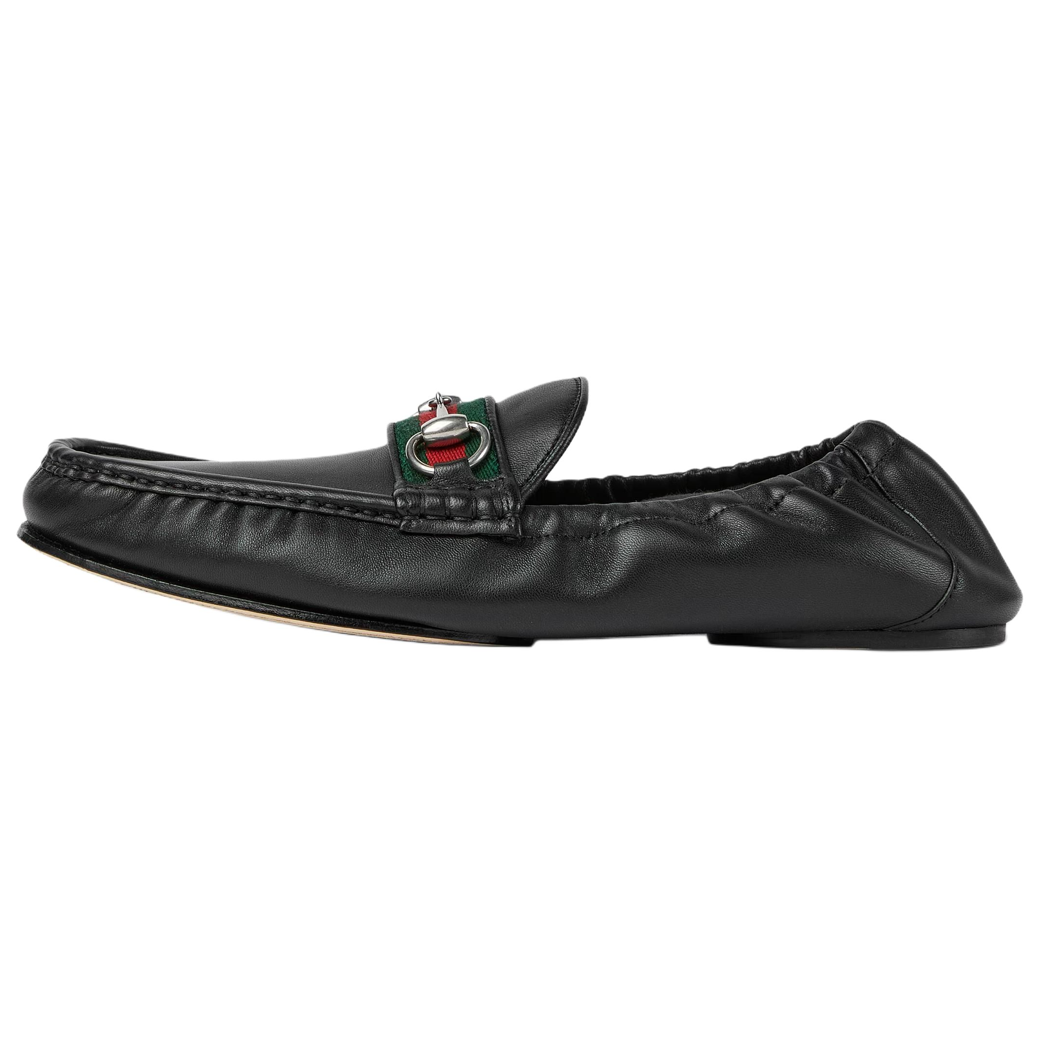 Мужские лоферы Gucci Horsebit 1953 (черные)