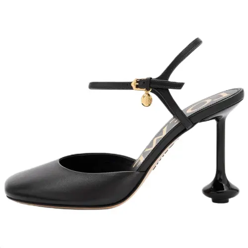 LOEWE Toy Sheepskin Irregular Heel High Heels 9cm Women's Black