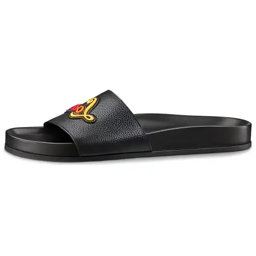 LOUIS VUITTON Mirabeau Slide Slippers Men's Black