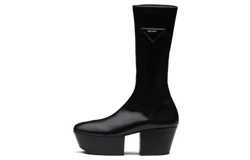 PRADA Mid Calf Boots Women's Black