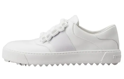 Roger Vivier Leather Low top Stylish Skateboarding Shoes Women's White