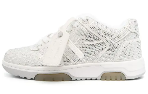 OFF-WHITE Out Of Office Strass Leather Sneakers Women's