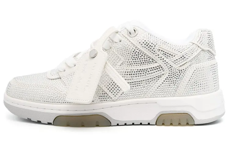 OFF-WHITE Out Of Office Strass Leather Sneakers Women's