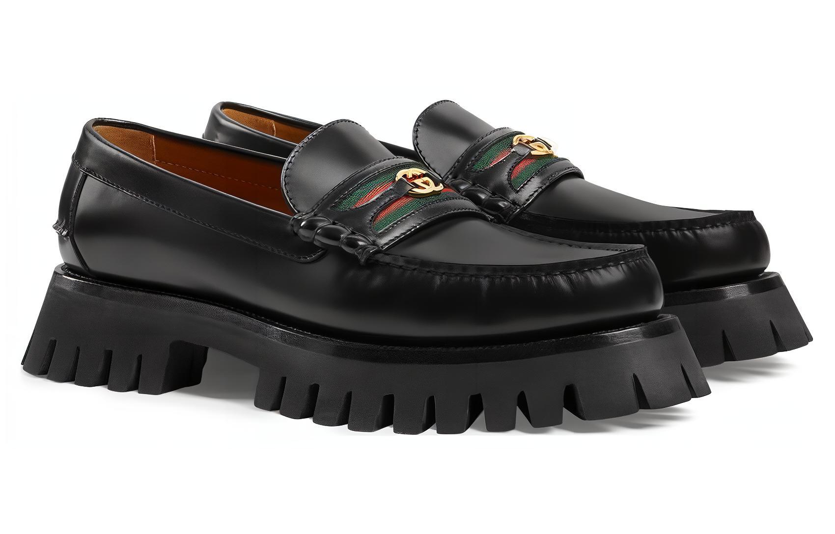 Мужские кеды Gucci logo (черные) — фото 3