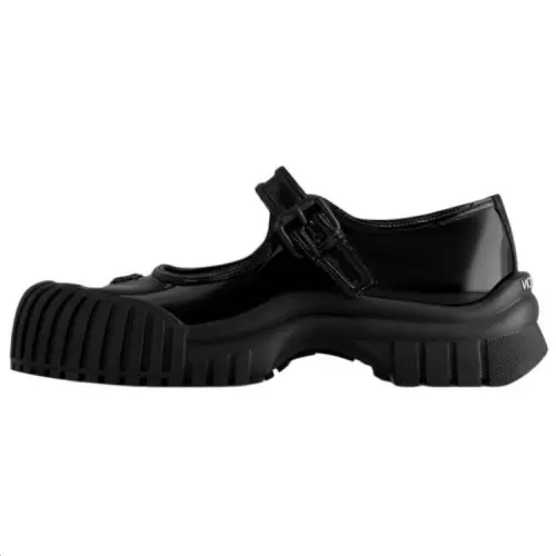 LOUIS VUITTON Ruby Cow Leather Platform Mary Jane Shoes Women's Black