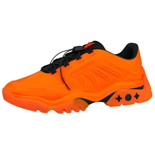 LOUIS VUITTON Millenium Leather Trendy Low top Casual Shoes Men's Orange