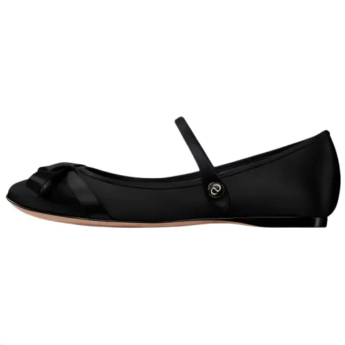 DIOR Lovely D Flat Mary Jane Shoes Women's Black